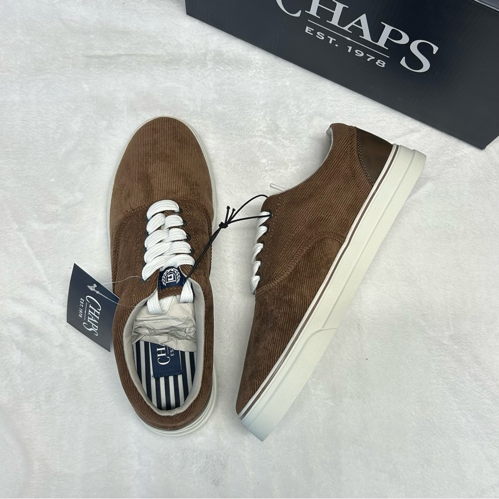 Chaps Chace Laceup Sneaker Corduroy Low Top Men Size 13 Brand New with Tags NIB
